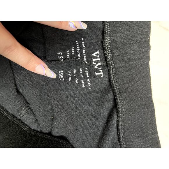 Vlvt Striped Jogger Sweatpants in Black with Red/Blue Stripes Size Medium - Picture 4 of 9